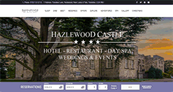 Desktop Screenshot of hazlewood-castle.co.uk