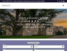 Tablet Screenshot of hazlewood-castle.co.uk